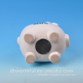 Double lay white color ceramic coin bank